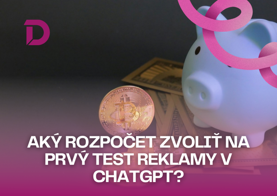 Test reklamy v ChatGPT: pokladnička a mince symbolizujúce rozpočet
